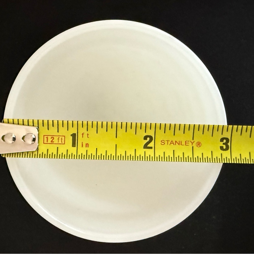 Textured White Milk Glass Goblet - Picture 4 of 7